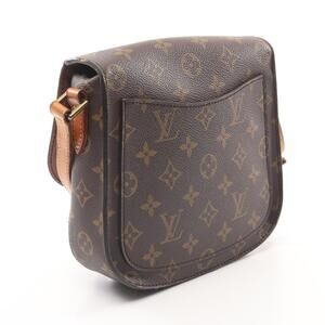 Louis Vuitton Cloud Monogram Shoulder Brown Leather Saint Bag Canvas